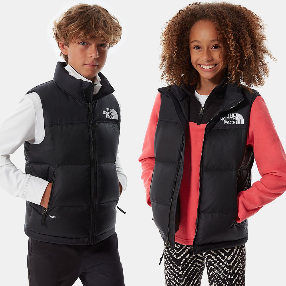 The North Face Jackets Youth Australia - The North Face 1996 Retro Gilet Black (WZO-318609)